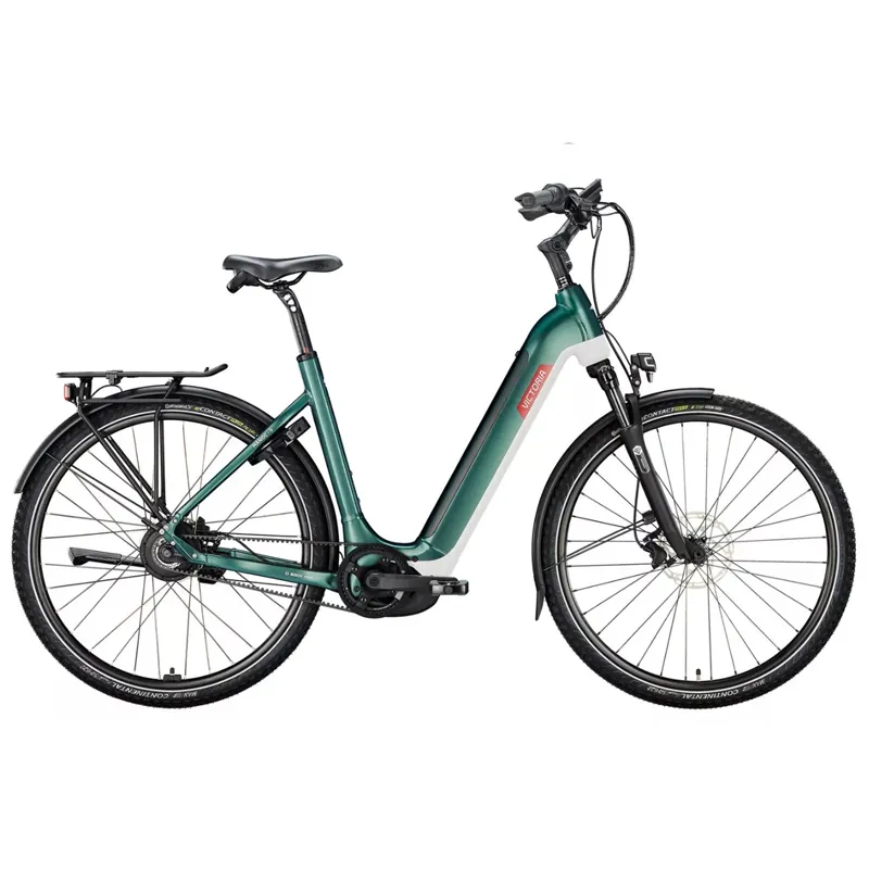 Victoria Manoc 5 groen - dames e-bike kopen, elektrische fiets kopen, Sint-Niklaas, Kortrijk, Lier, Lievegem, fietsenwinkel, fietsenmaker